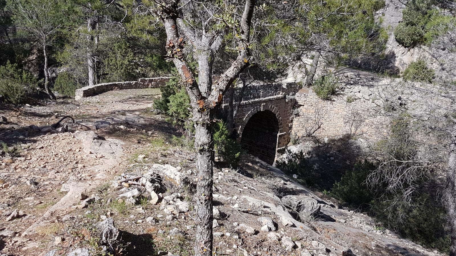 Puente en el sendero del barranco de las Sabinas